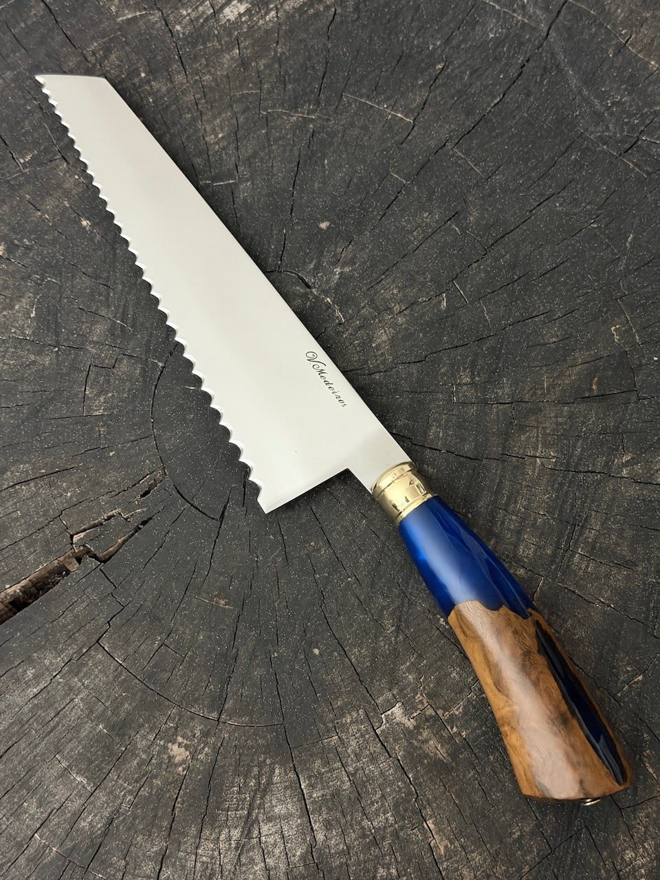 8" Bread &amp; Roast Knife, Hybrid Custom Block, SS420c - 200mm
