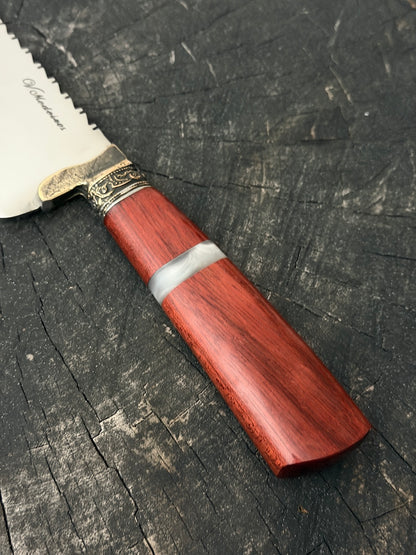 9" Bunka Pro Knife, Pau Brasil Hardwood, SS440 - 220mm