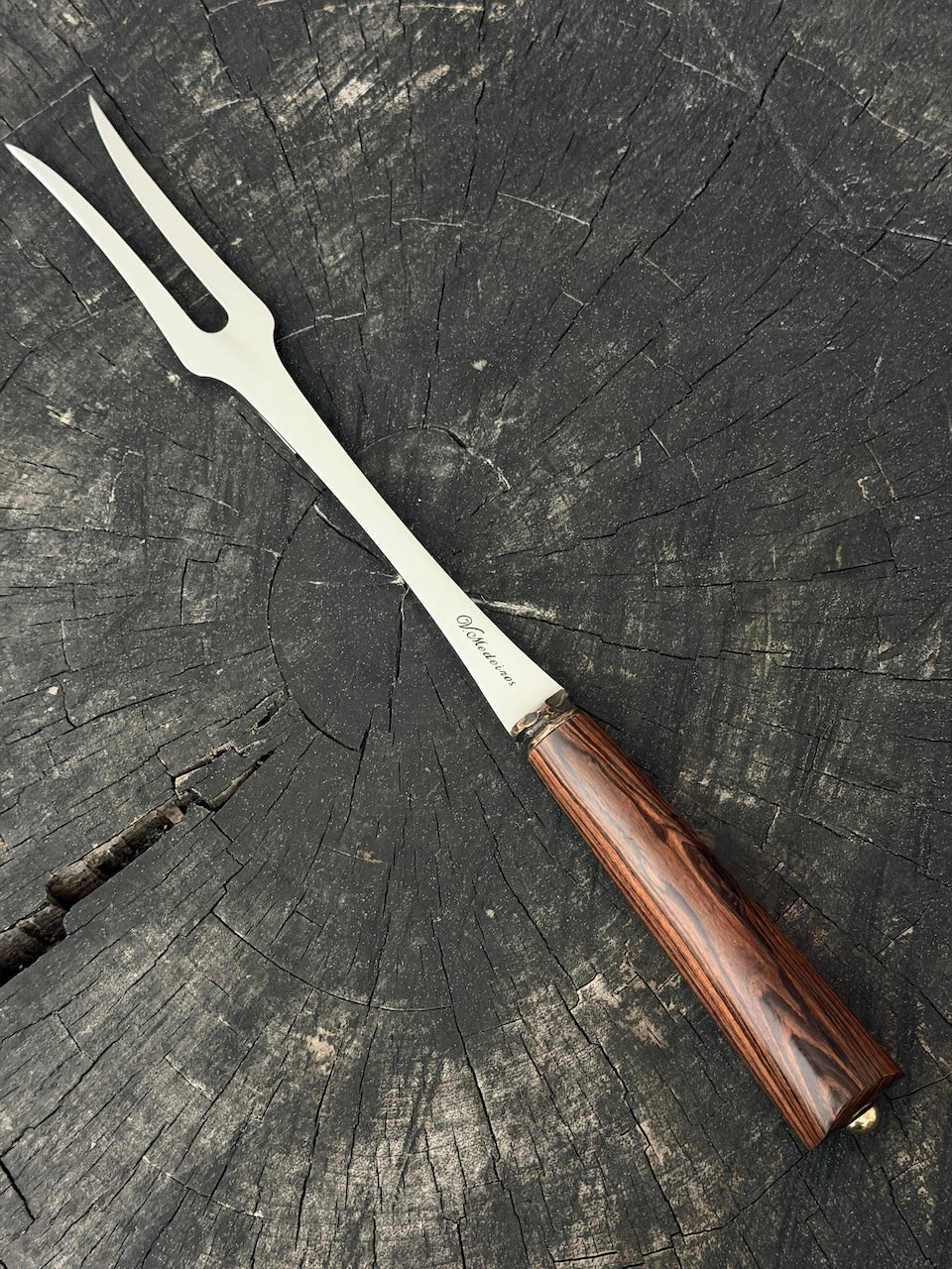 10" BBQ &amp; Grill Fork, Violet Jacaranda Hardwood, SS440