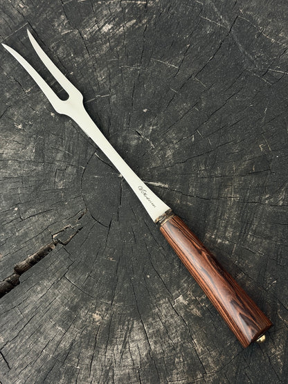 10" BBQ &amp; Grill Fork, Violet Jacaranda Hardwood, SS440