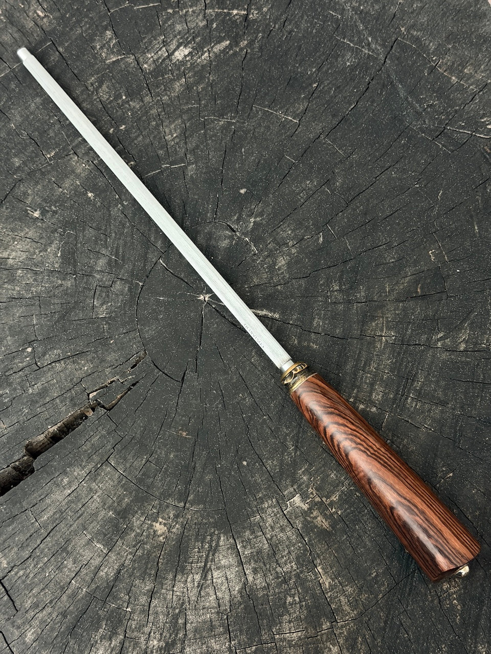 10" Sharpening Steel, Violet Jacaranda Hardwood, 250mm