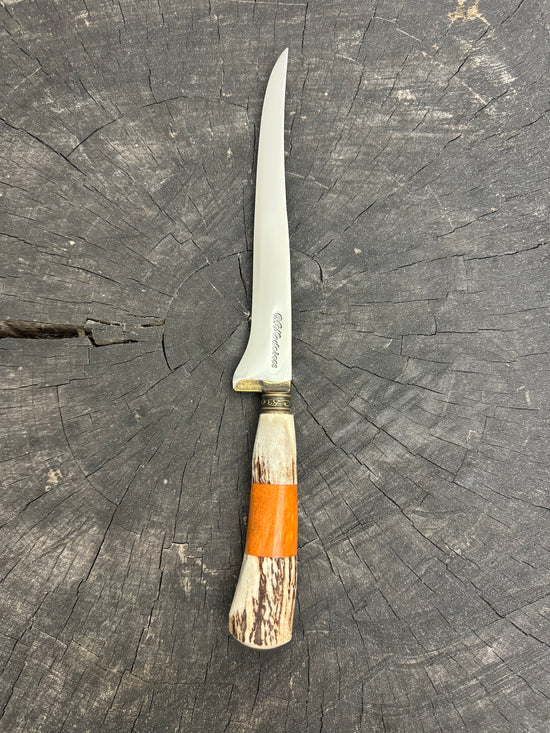 8" Boning Knife, Deer Antler, SS420 - 200mm