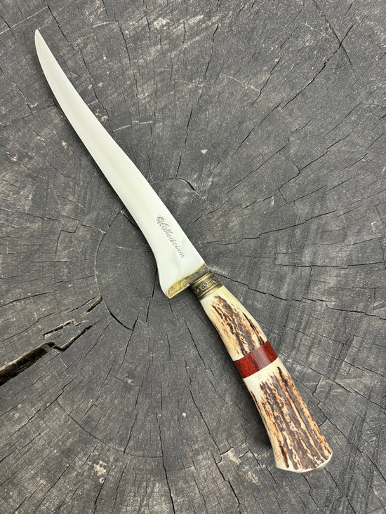 8" Boning Knife, Deer Antler, SS420 - 200mm