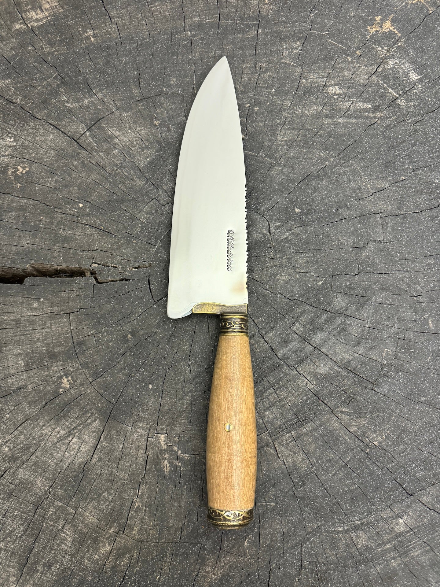 8&quot; Picanha Chef Knife, Native Hardwood, SS440 - 200mm