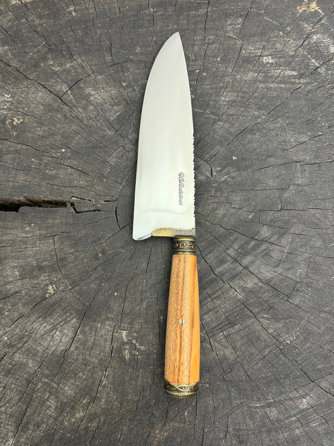 8&quot; Picanha Chef Knife, Native Hardwood, SS440 - 200mm