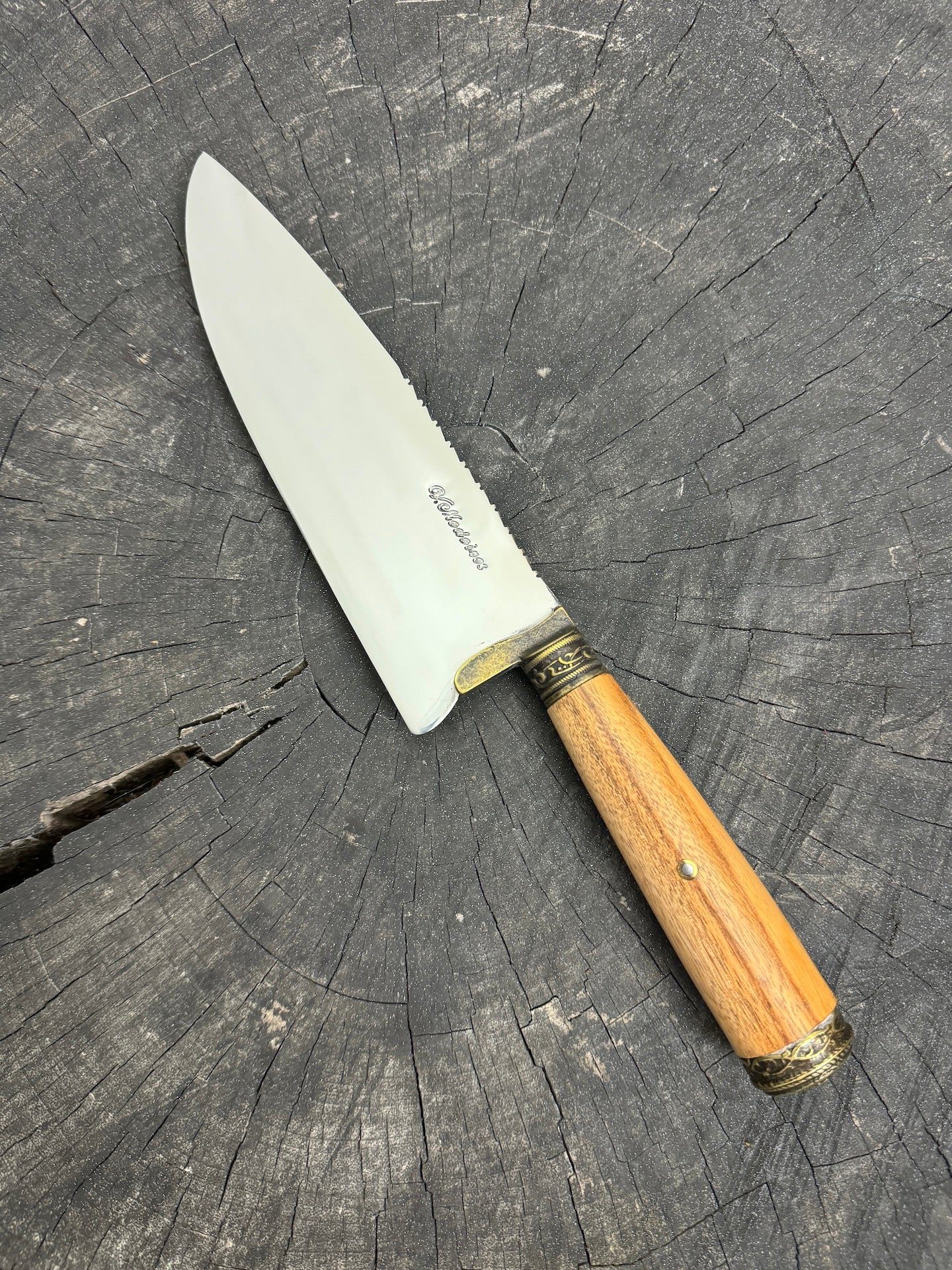 8&quot; Picanha Chef Knife, Native Hardwood, SS440 - 200mm