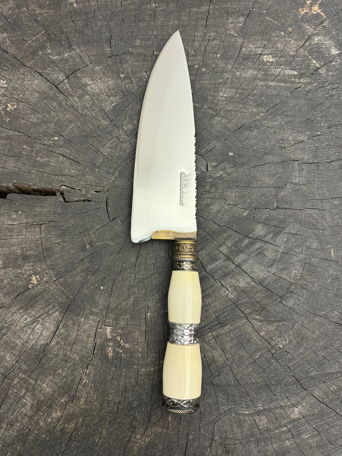 8&quot; Picanha Chef Knife, Ostrich Bone, SS440 - 200mm