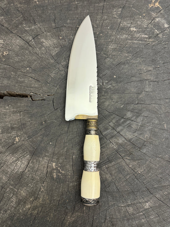 8" Picanha Chef Knife, Ostrich Bone, SS440 - 200mm