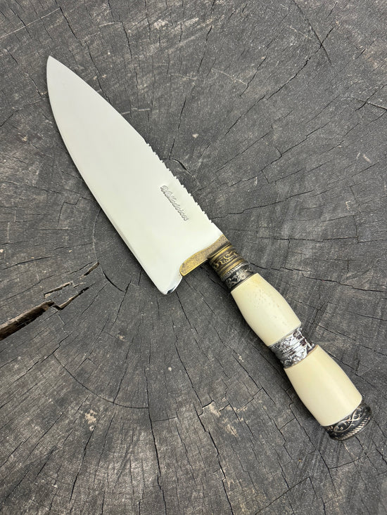 8" Picanha Chef Knife, Ostrich Bone, SS440 - 200mm