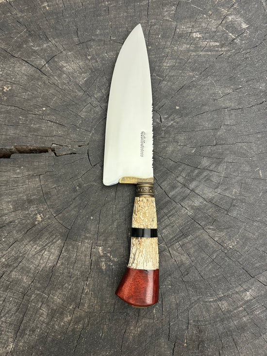 8" Picanha Chef Knife, Deer Antler, SS440 - 200mm