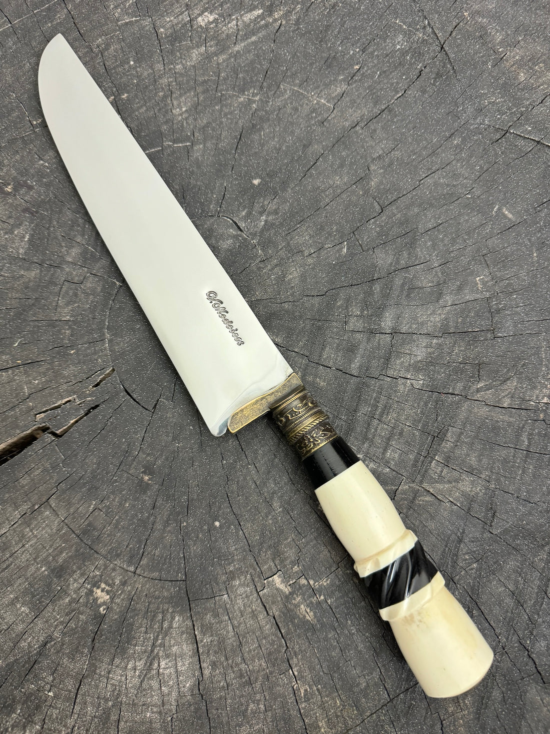 9&quot; Artisan BBQ Knife, Ostrich Bone, SS440 - 230mm