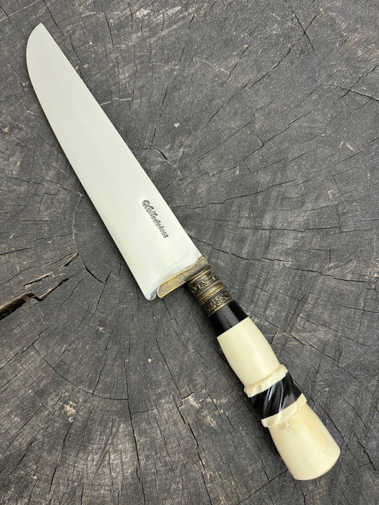 9" Artisan BBQ Knife, Ostrich Bone, SS440 - 230mm