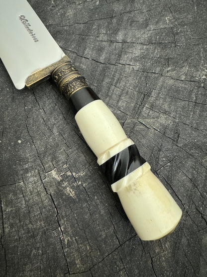 9&quot; Artisan BBQ Knife, Ostrich Bone, SS440 - 230mm