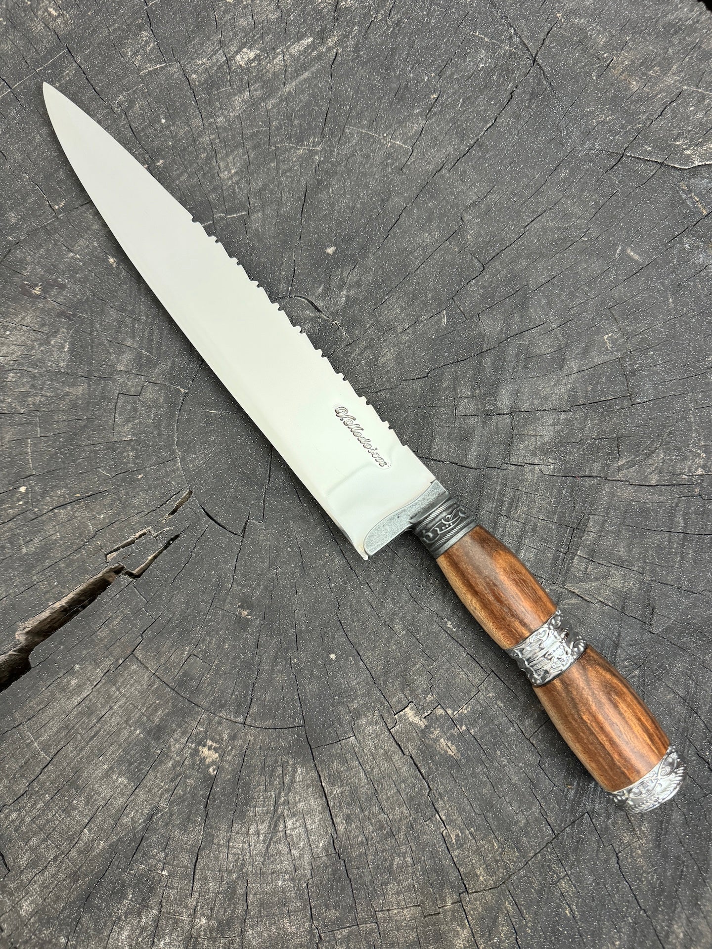 10&quot; Chef Knife, Jacaranda Hardwood &amp; Nickel Ring SS440 - 250mm