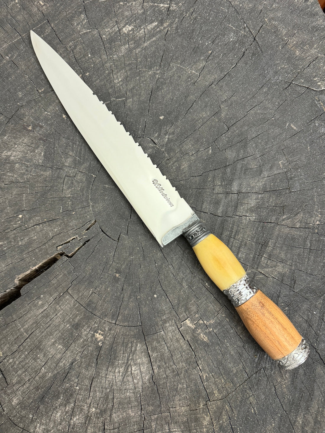 10&quot; Chef Knife, Jacaranda Hardwood &amp; Nickel Ring SS440 - 250mm