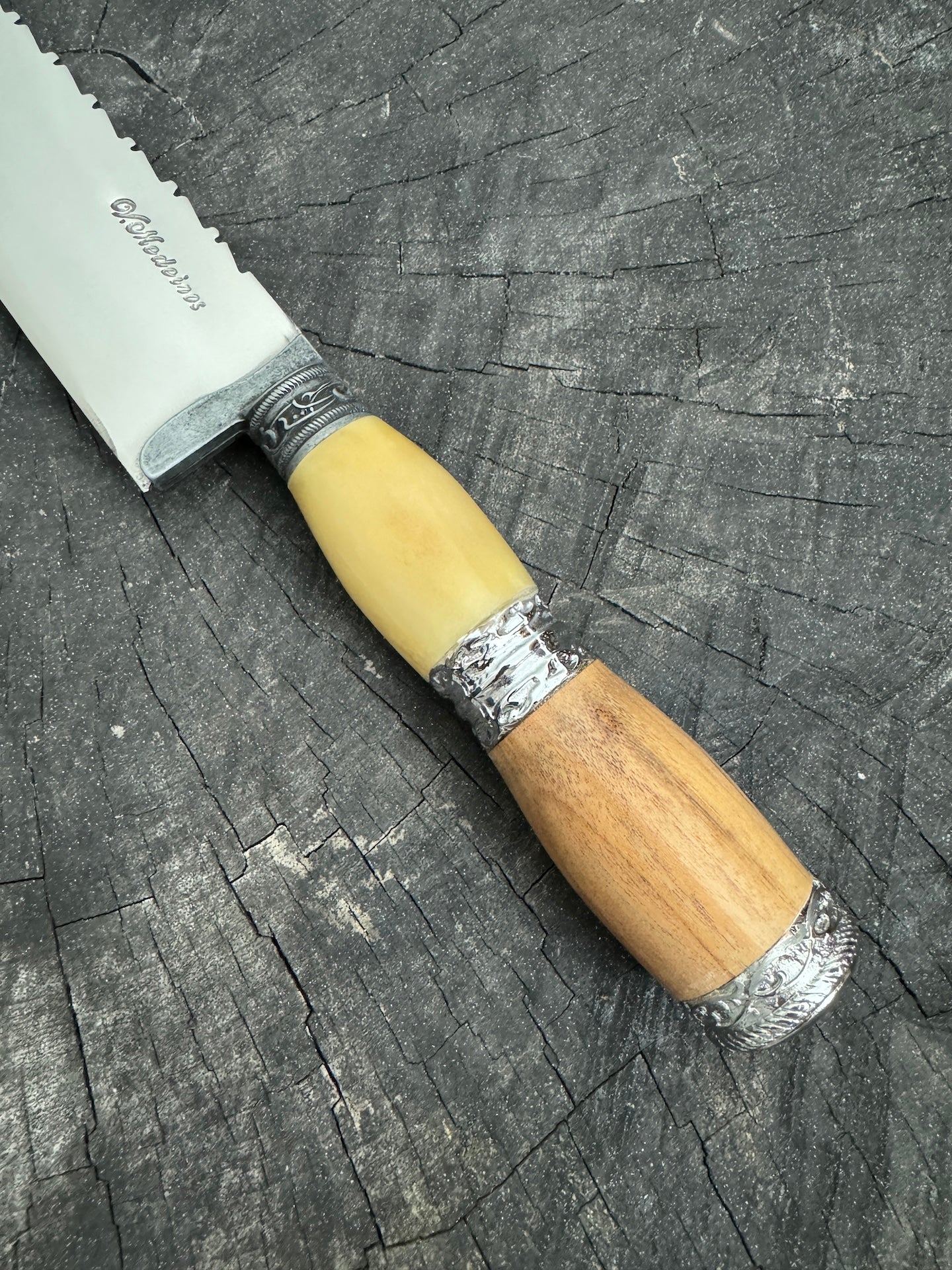 10&quot; Chef Knife, Jacaranda Hardwood &amp; Nickel Ring SS440 - 250mm