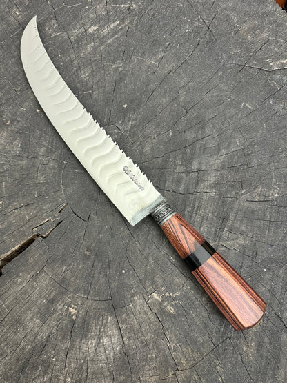 10&quot; Butchers Tiger Knife, Native Hardwood, SS440 - 250mm