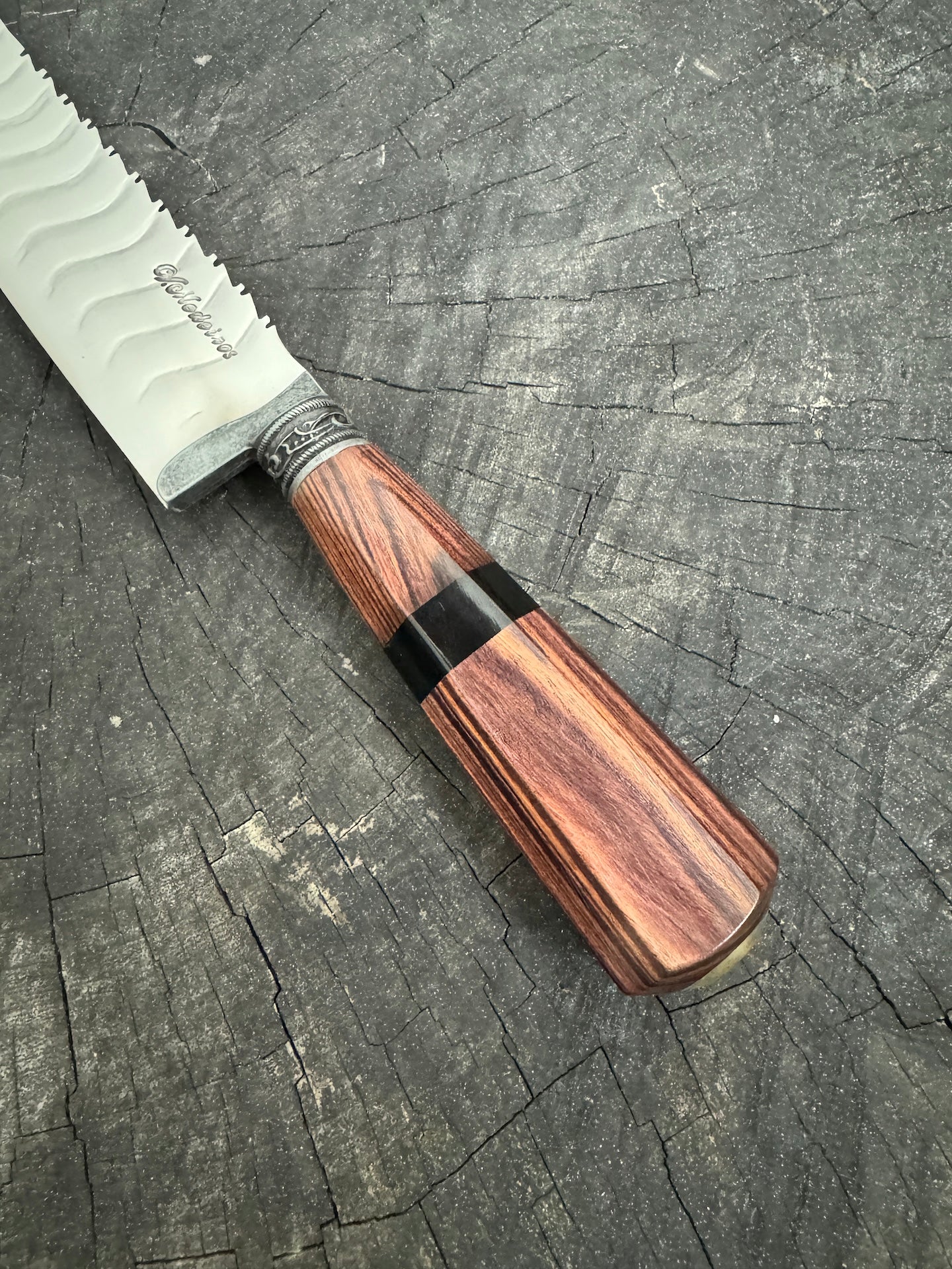 10&quot; Butchers Tiger Knife, Native Hardwood, SS440 - 250mm