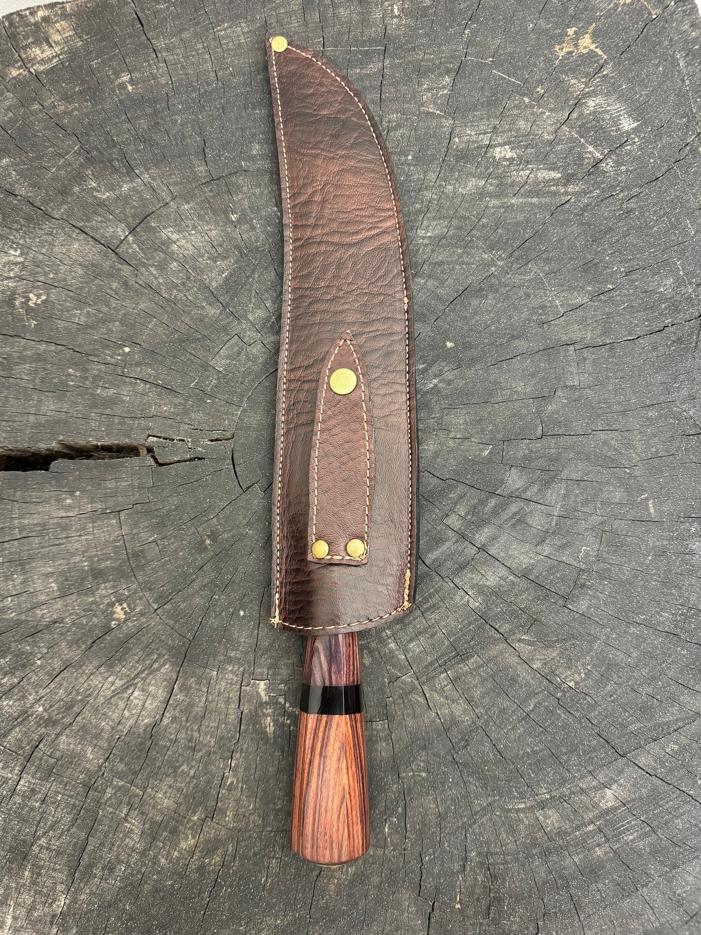 10&quot; Butchers Tiger Knife, Native Hardwood, SS440 - 250mm