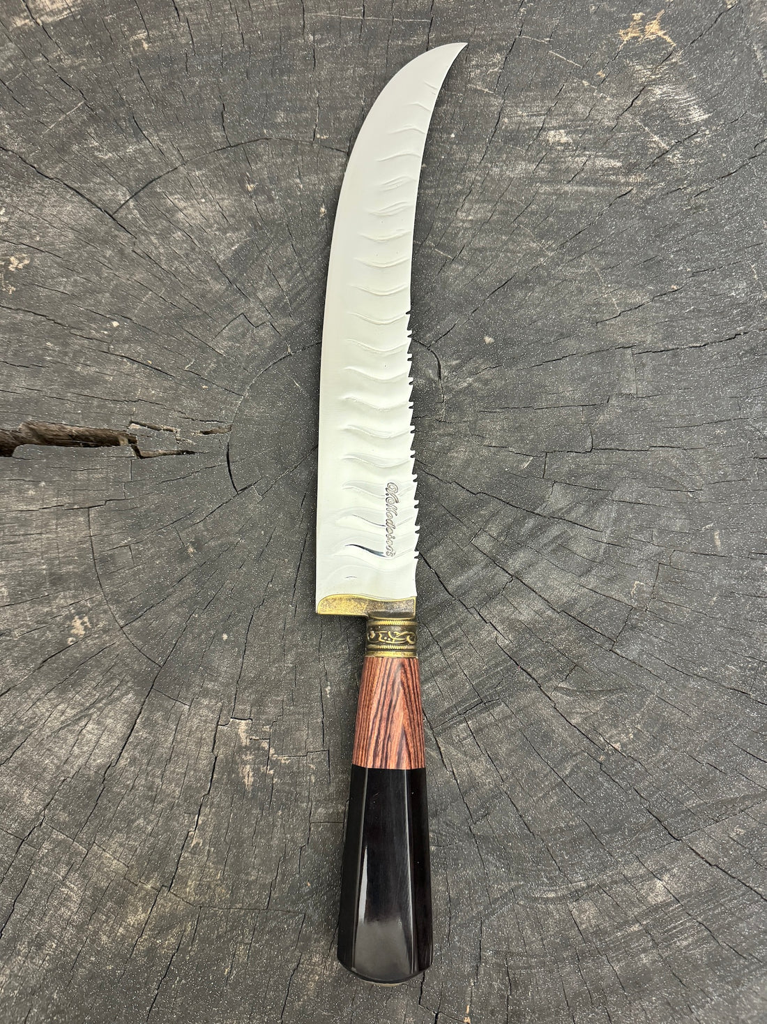 10&quot; Butchers Tiger Knife, Native Hardwood, SS440 - 250mm