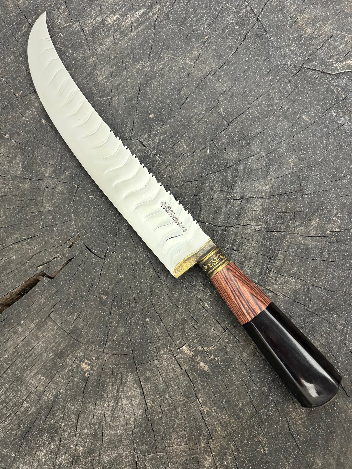 10&quot; Butchers Tiger Knife, Native Hardwood, SS440 - 250mm