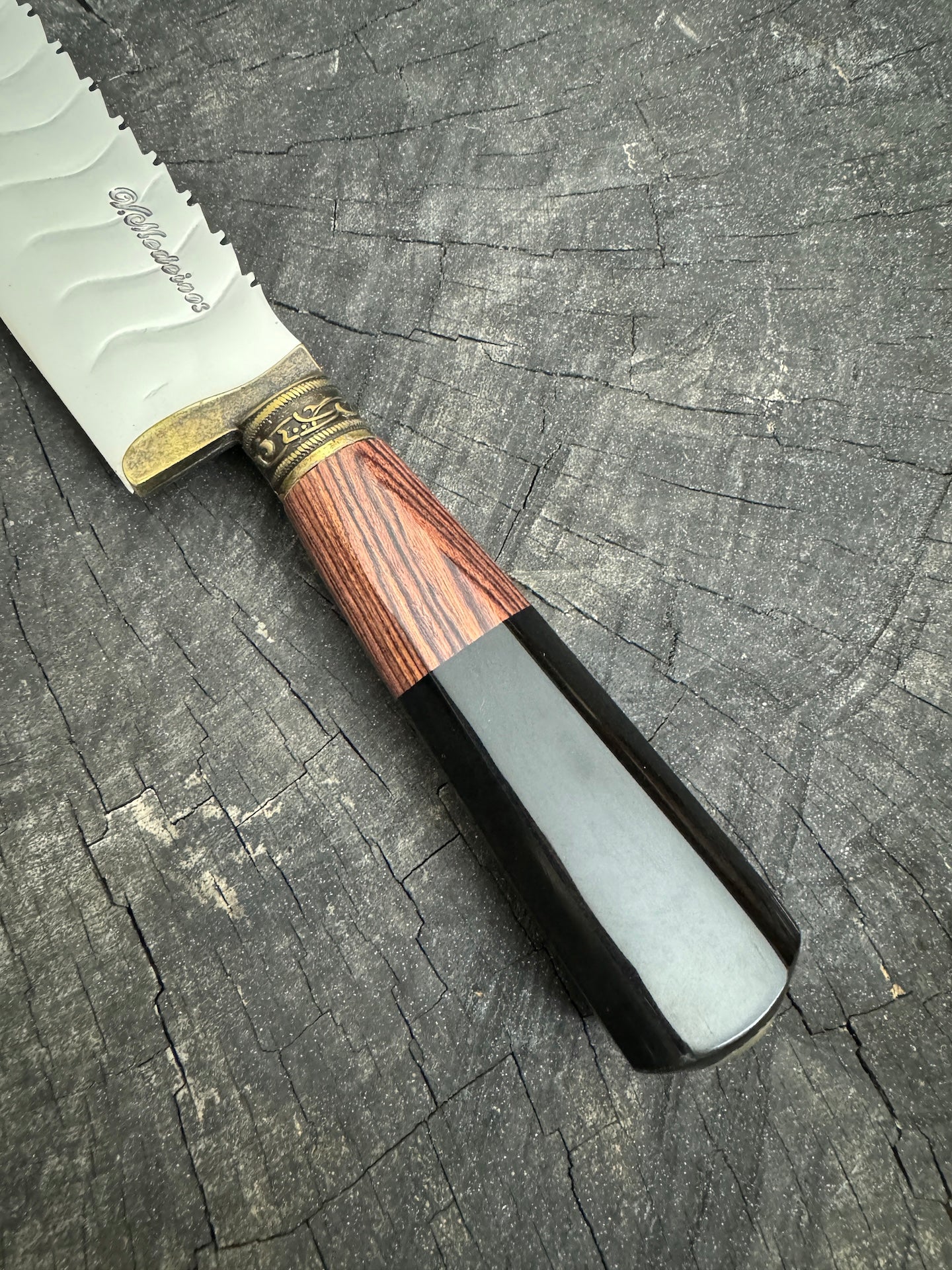 10&quot; Butchers Tiger Knife, Native Hardwood, SS440 - 250mm