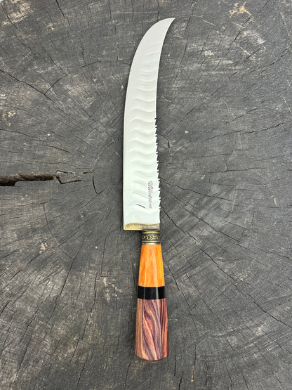 10&quot; Butchers Tiger Knife, Native Hardwood, SS440 - 250mm