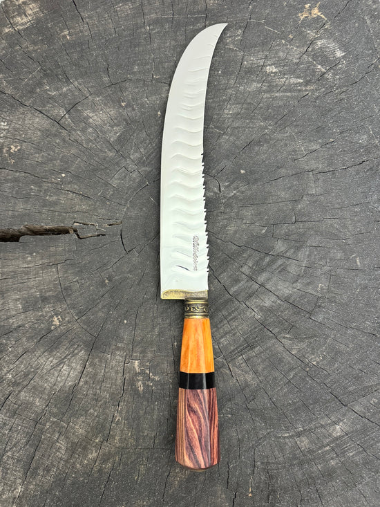 10" Butchers Tiger Knife, Native Hardwood, SS440 - 250mm