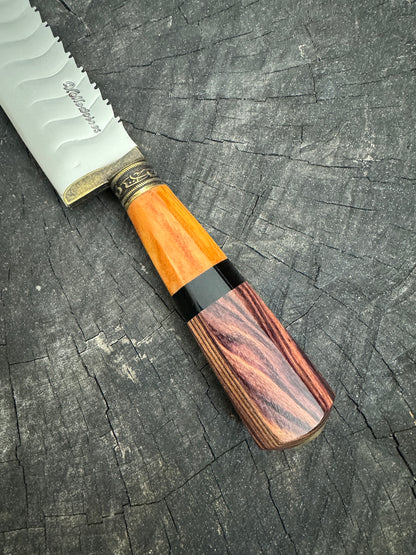 10&quot; Butchers Tiger Knife, Native Hardwood, SS440 - 250mm