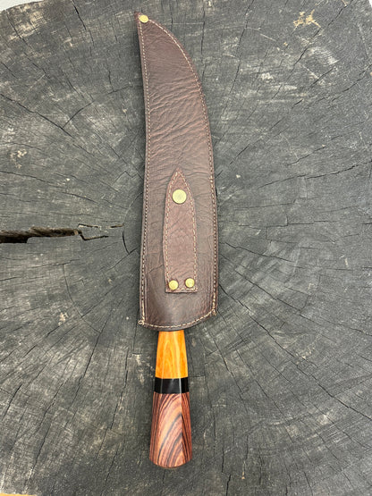 10&quot; Butchers Tiger Knife, Native Hardwood, SS440 - 250mm