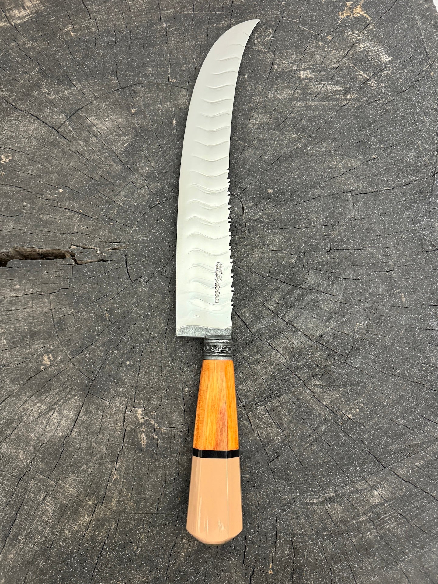 10&quot; Butchers Tiger Knife, Native Hardwood, SS440 - 250mm