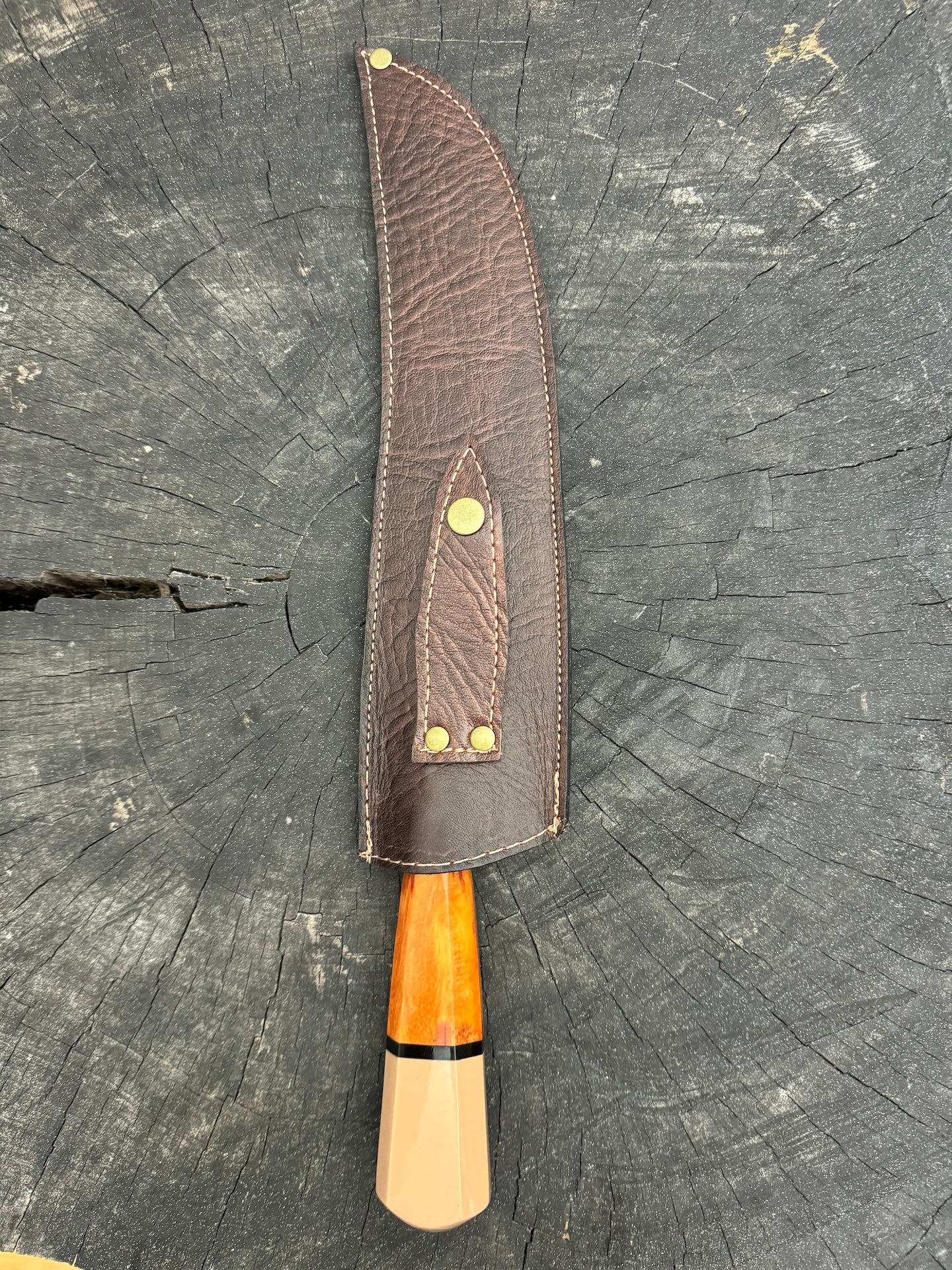 10&quot; Butchers Tiger Knife, Native Hardwood, SS440 - 250mm