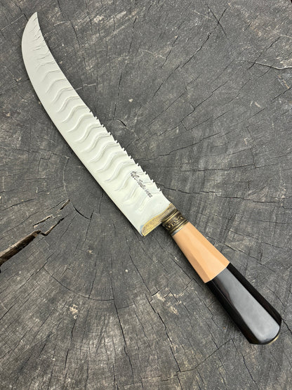 10&quot; Butchers Tiger Knife, Custom Block, SS440 - 250mm