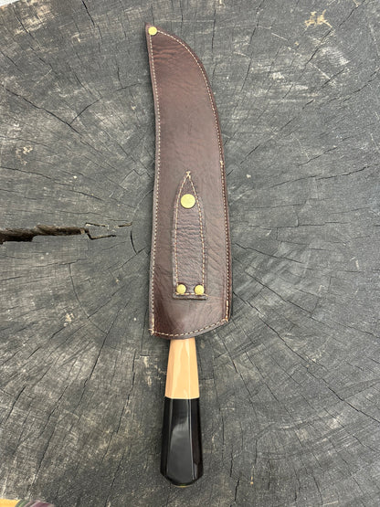 10&quot; Butchers Tiger Knife, Custom Block, SS440 - 250mm