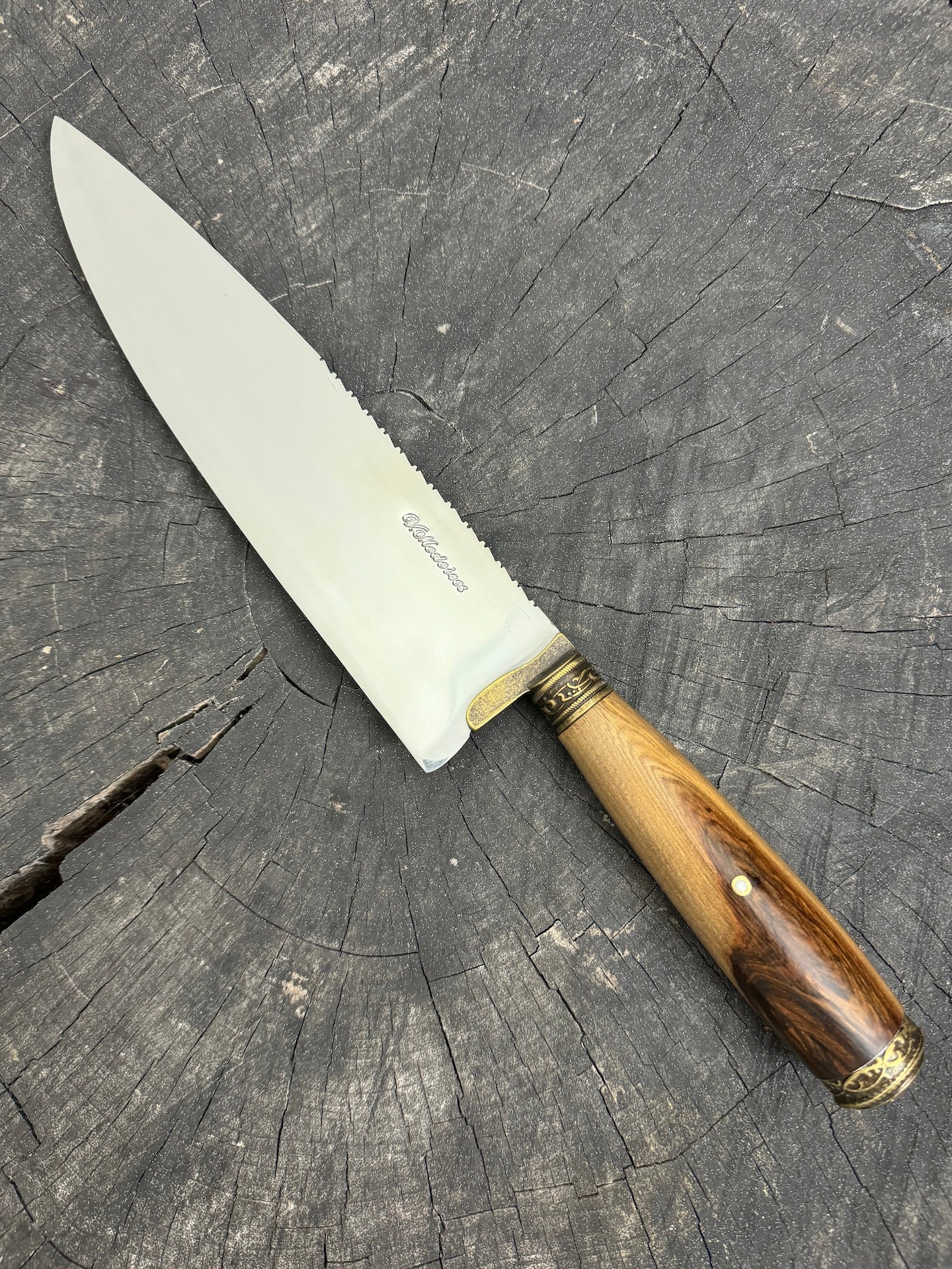 10&quot; Chef Picanha Knife, Native Hardwood, SS440 - 250mm