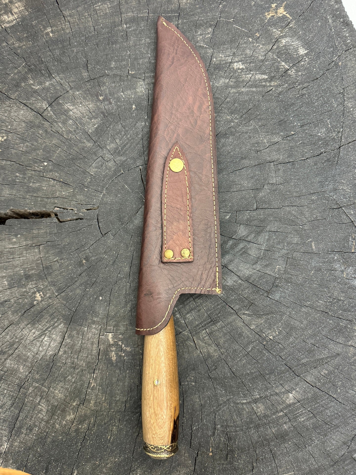 10&quot; Chef Picanha Knife, Native Hardwood, SS440 - 250mm