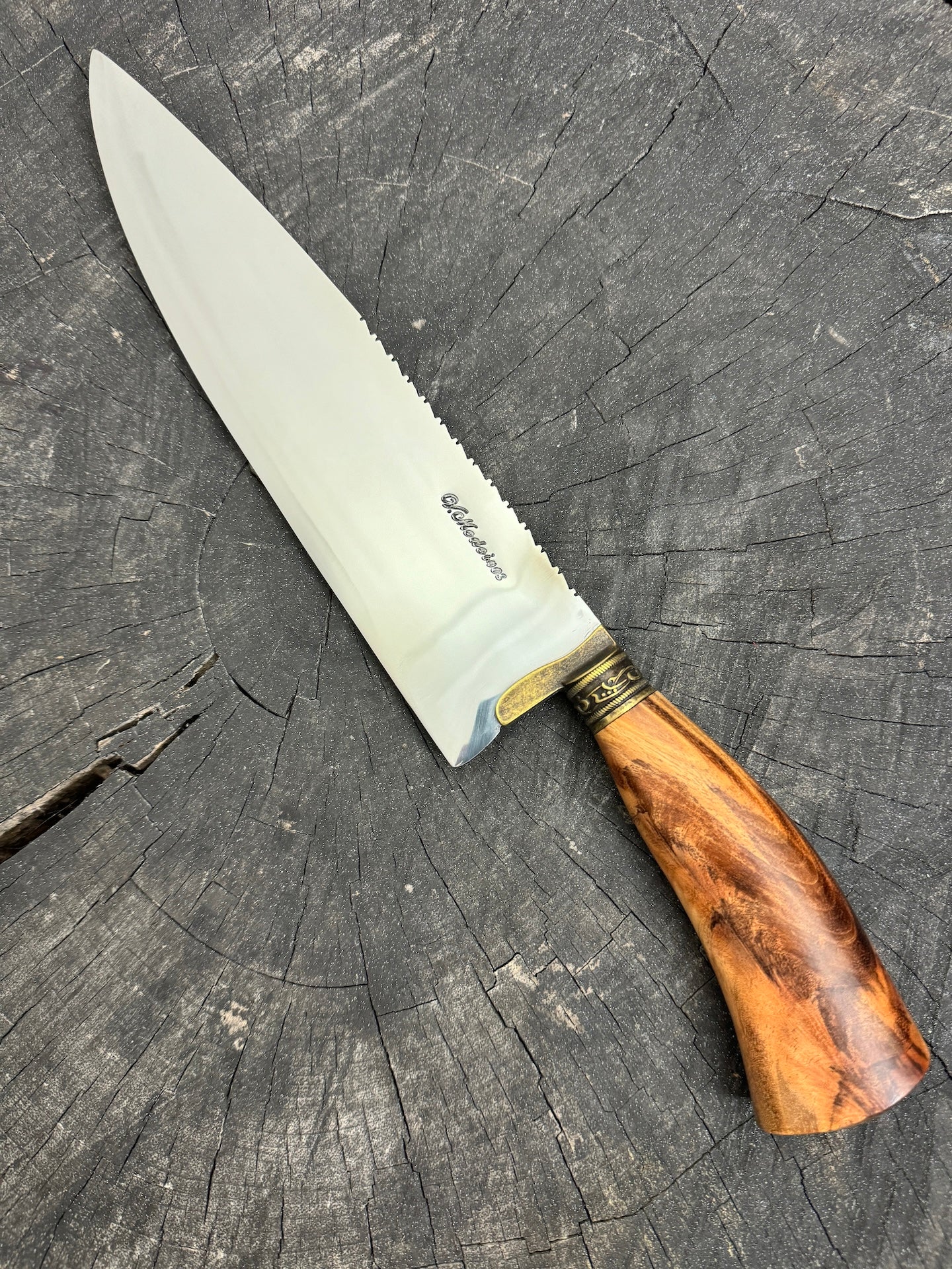 10&quot; Chef Picanha Knife, Native Hardwood, SS440 - 250mm