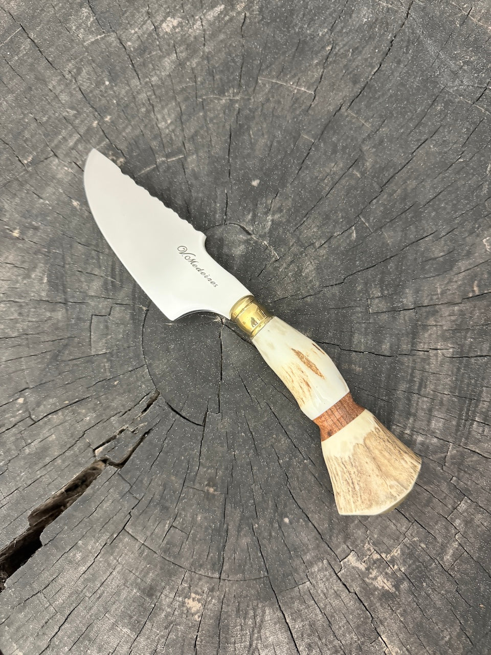 4” Skinner Knife, Deer Antler - SS420 - 105mm