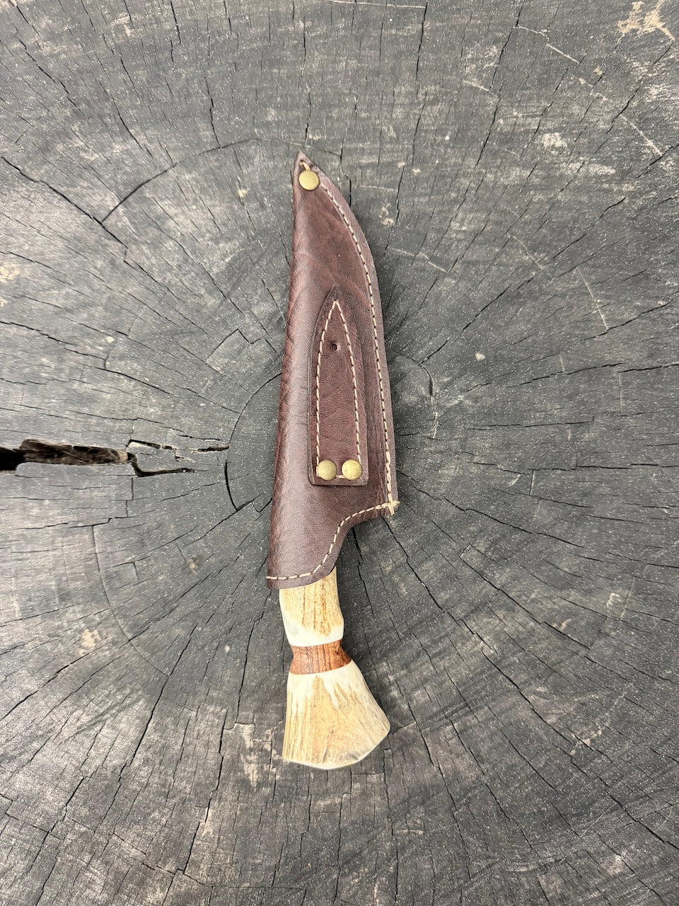 4” Skinner Knife, Deer Antler - SS420 - 105mm