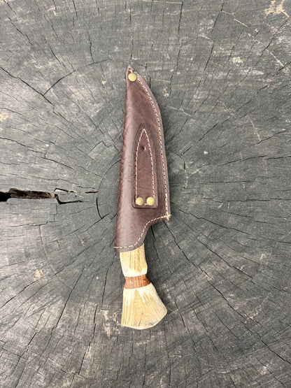4” Skinner Knife, Deer Antler - SS420 - 105mm