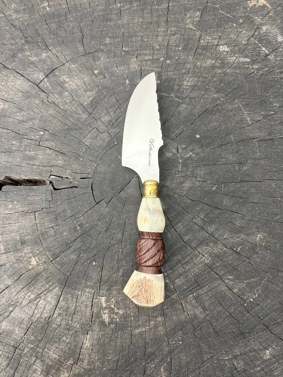 4” Skinner Knife, Deer Antler - SS420 - 105mm
