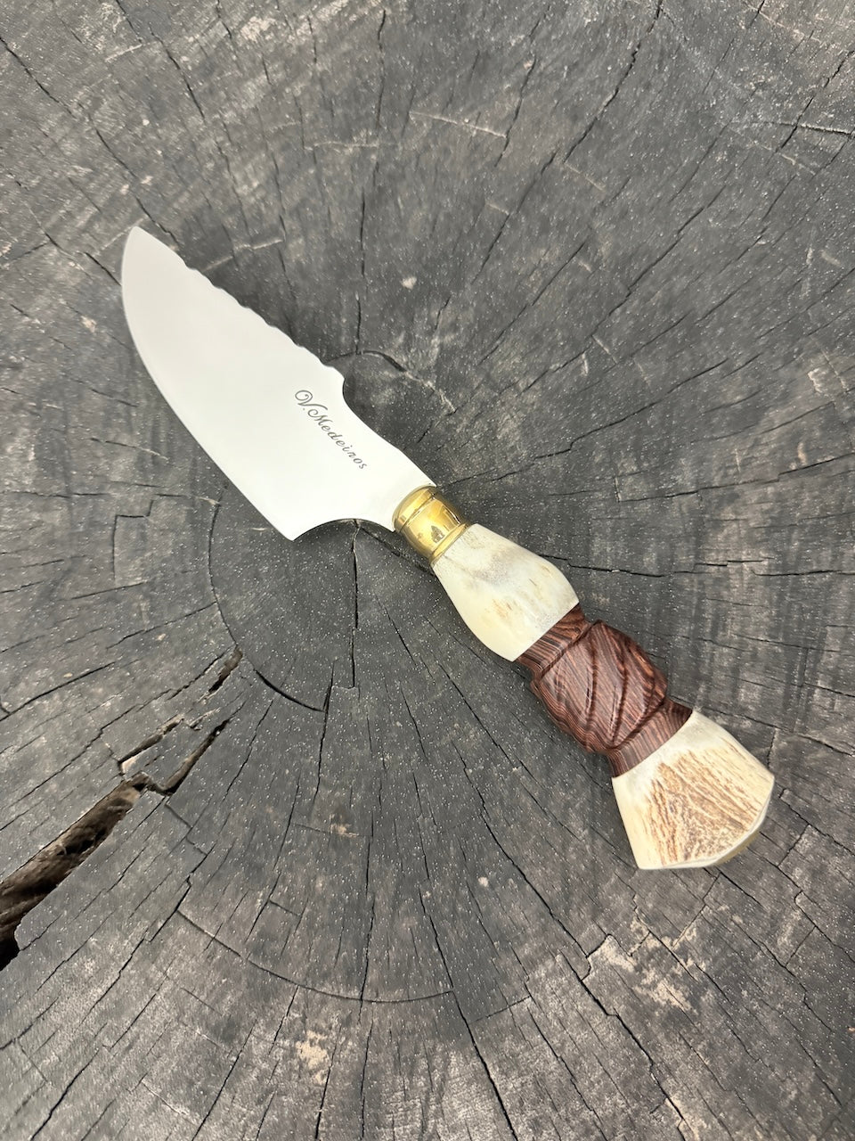 4” Skinner Knife, Deer Antler - SS420 - 105mm