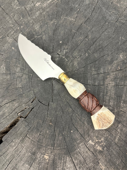 4” Skinner Knife, Deer Antler - SS420 - 105mm