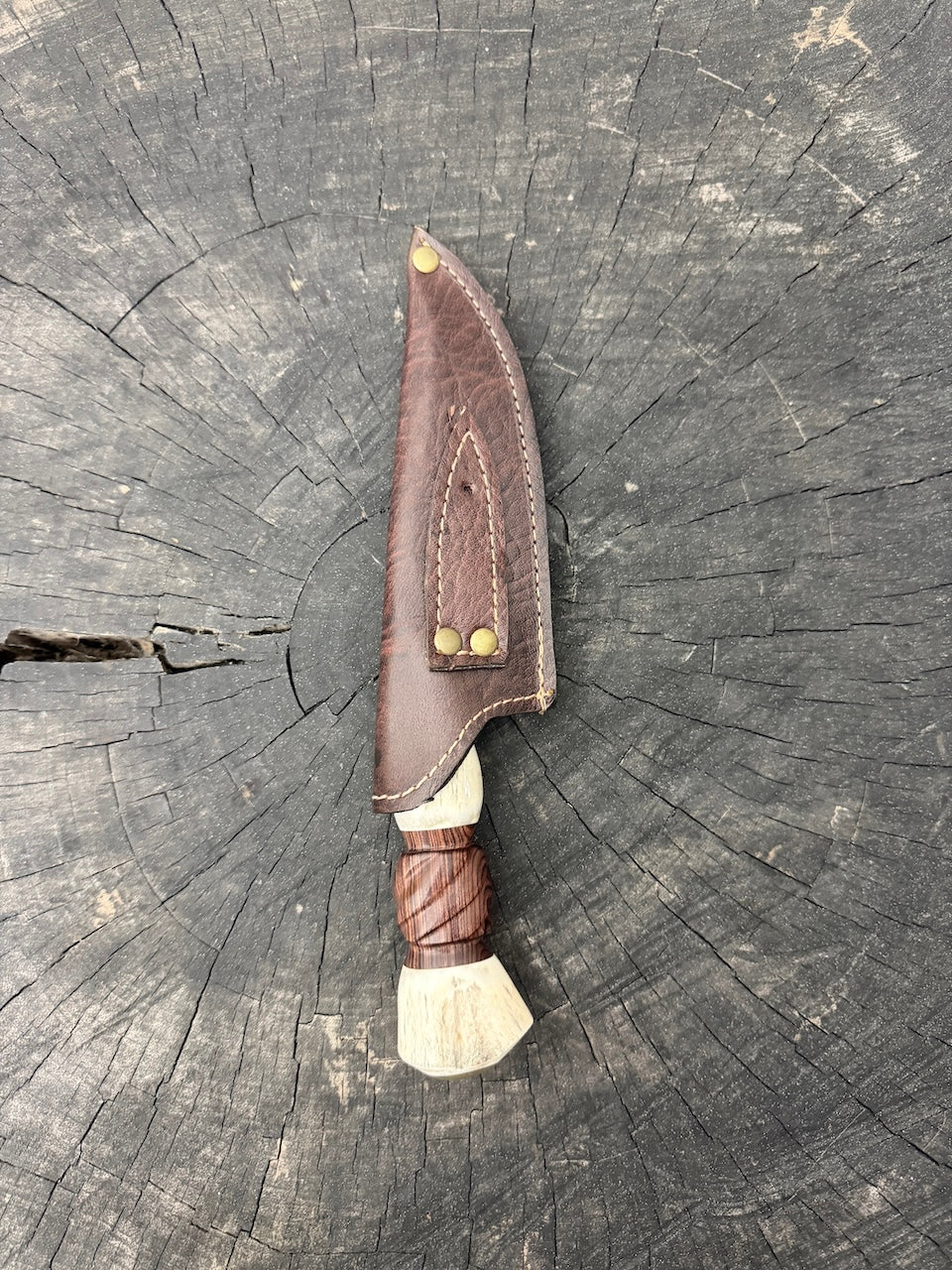 4” Skinner Knife, Deer Antler - SS420 - 105mm