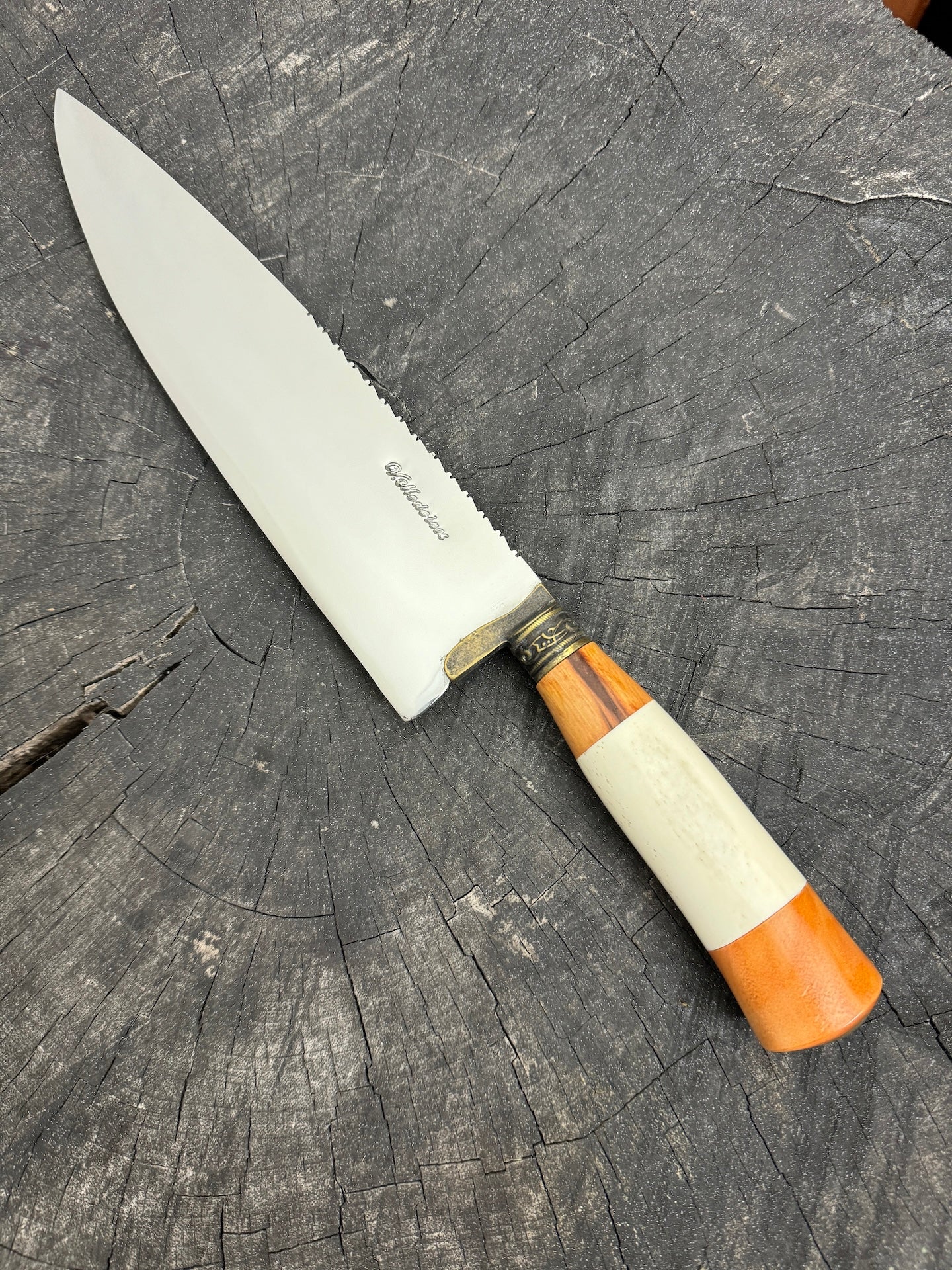 10&quot; Chef Picanha Knife, Ostrich Bone, SS440 - 250mm