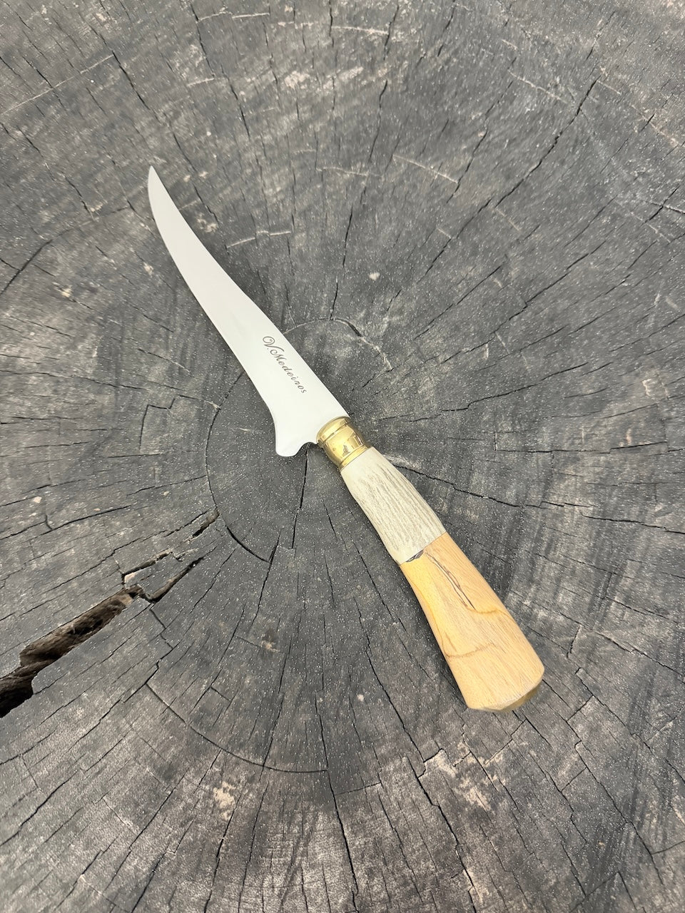 5" Boning Knife, Orange Tree &amp; Deer Antler, SS440 - 130mm