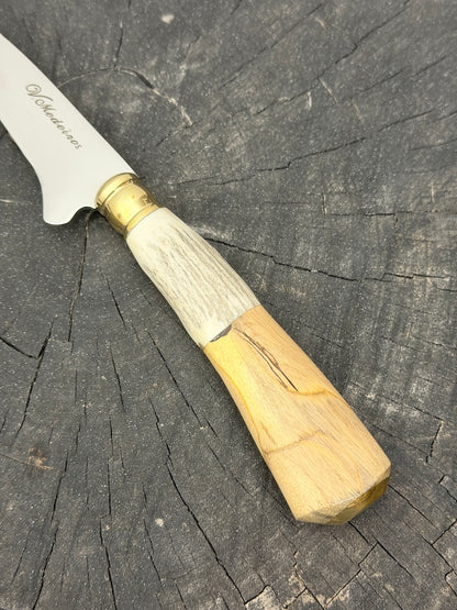 5" Boning Knife, Orange Tree &amp; Deer Antler, SS440 - 130mm