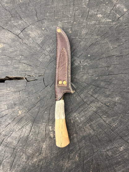 5" Boning Knife, Orange Tree &amp; Deer Antler, SS440 - 130mm