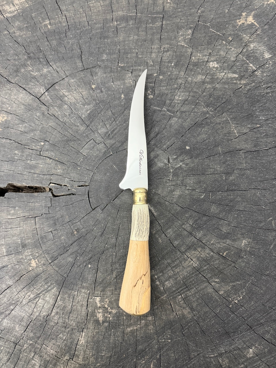 5" Boning Knife, Orange Tree &amp; Deer Antler, SS440 - 130mm