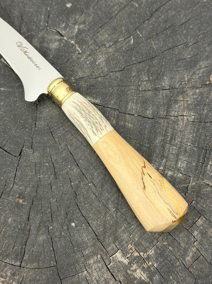 5" Boning Knife, Orange Tree &amp; Deer Antler, SS440 - 130mm